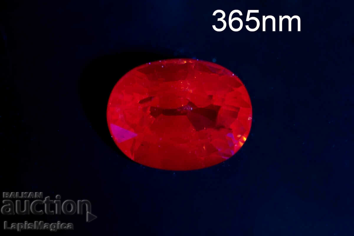 Yellow sapphire 0.98ct untreated fluorescent oval cut