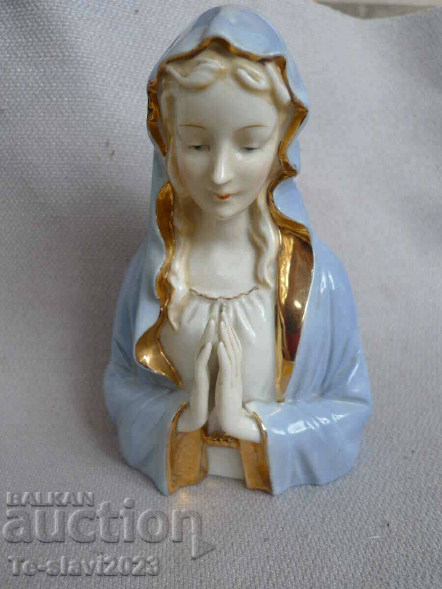 Veche figură religioasă din porțelan - Fecioara Maria