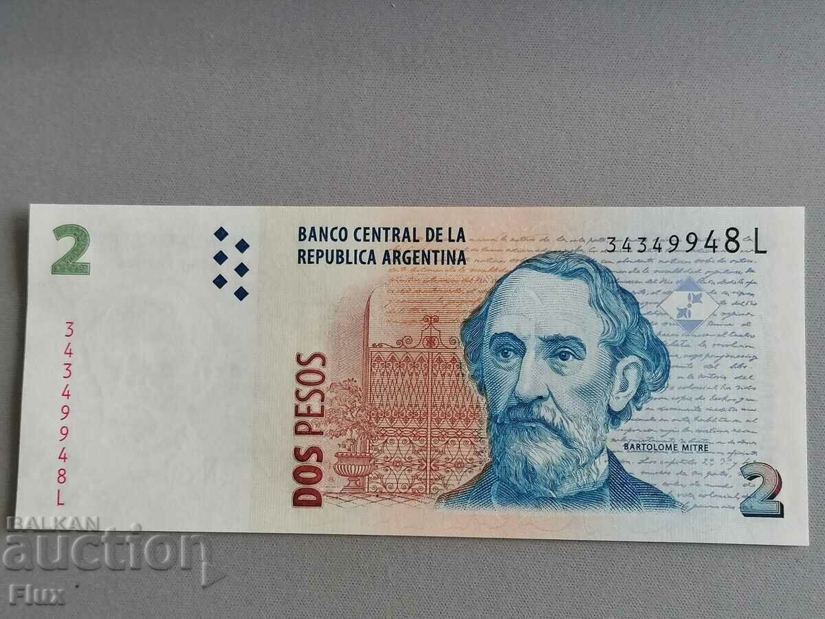 Bancnota - Argentina - 2 pesos UNC