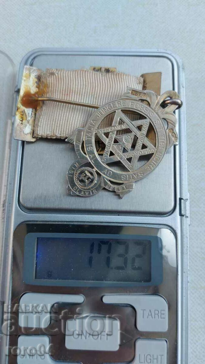 MASONIC ORDER - MEDAL - SILVER - 7 MASONIC ORDER - MEDAL - SILVER - 7