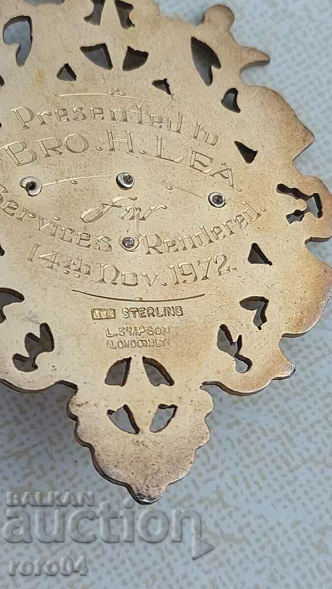 MASONIC ORDER - MEDAL - SILVER - 6 MASONIC ORDER - MEDAL - SILVER - 6