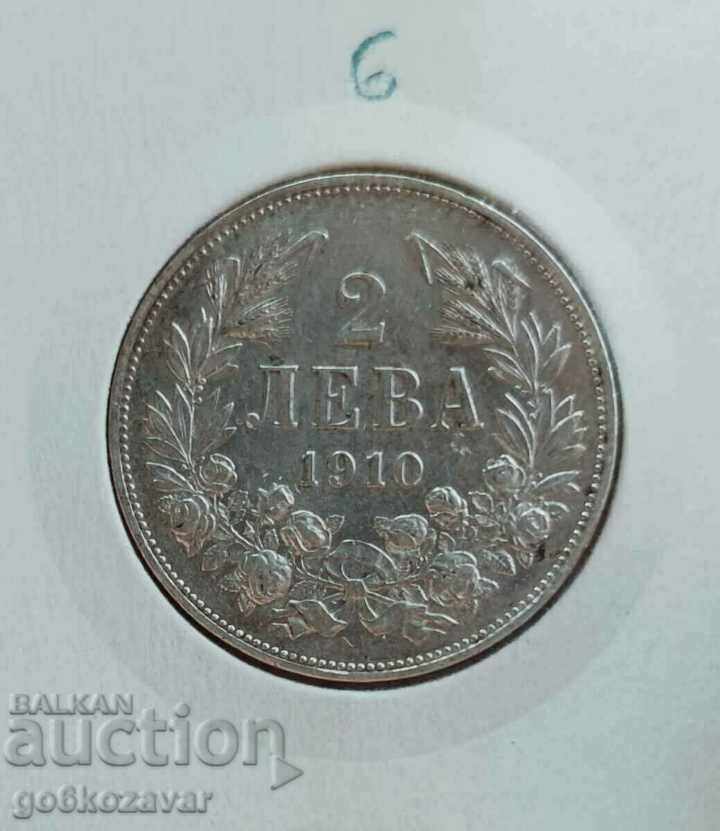Bulgaria 2 BGN 1910 Silver! Rare.!