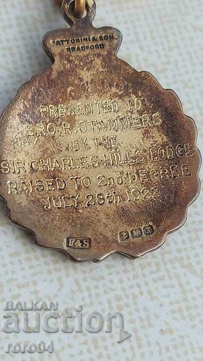 MASONIC ORDER - MEDAL - SILVER - 5 MASONIC ORDER - MEDAL - SILVER - 5