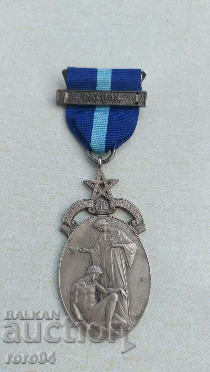 МАСОНСКИ ОРДЕН - МЕДАЛ - СРЕБРО