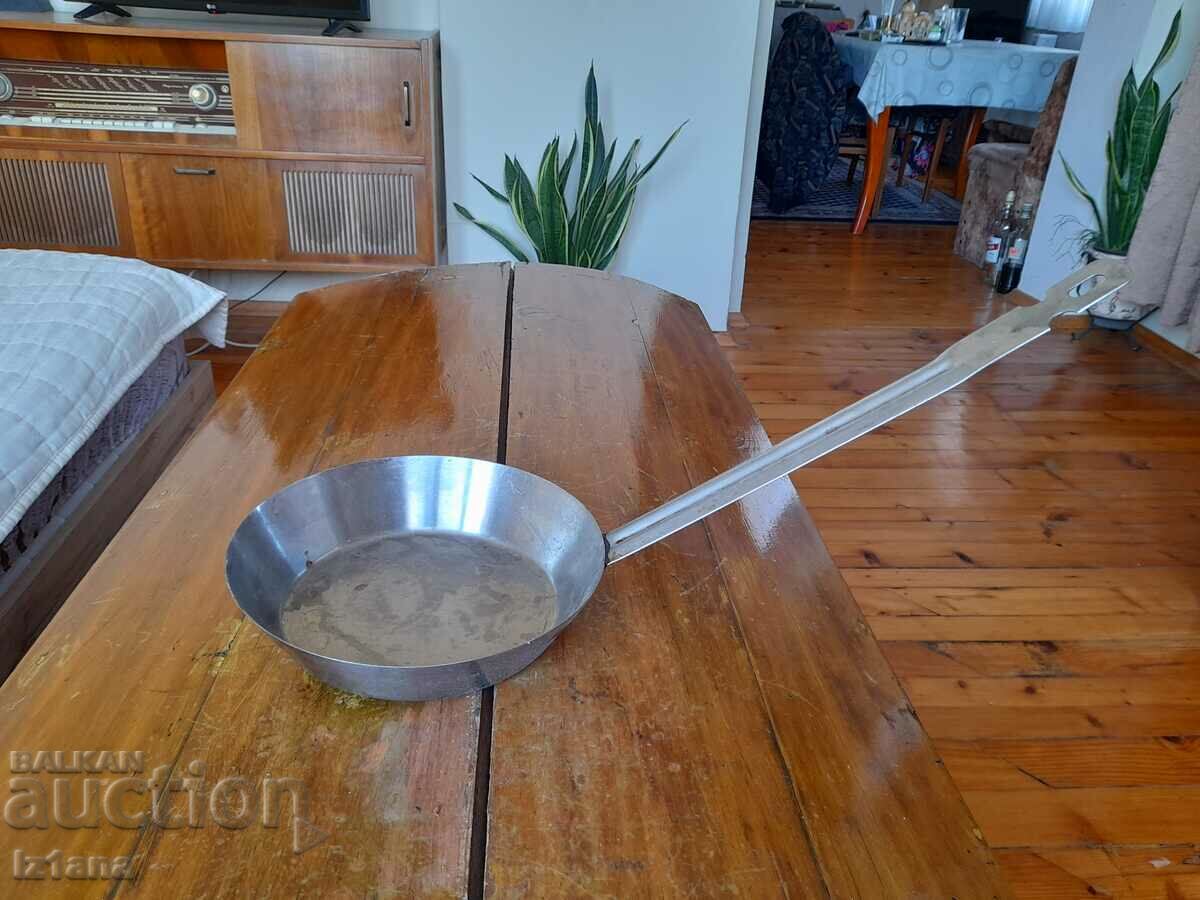 Old stainless steel pan, stainless steel
