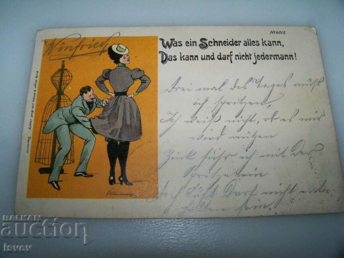 Old postcard sent from Vienna