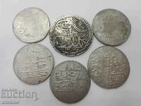 6 buc. Monede de colecție din argint otoman turcesc din secolul al XIX-lea