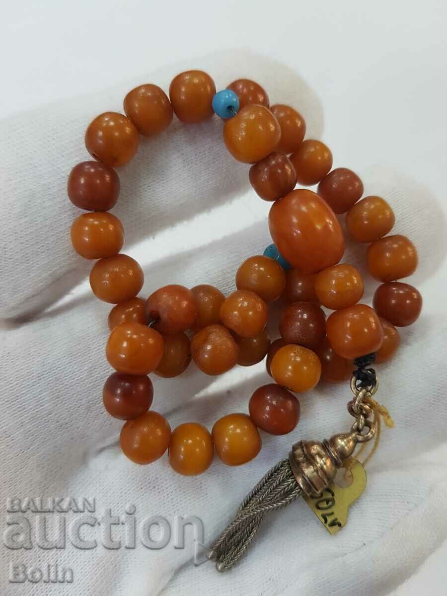 Auction  Rare Amber Turkish Ottoman Greek Rosary 19c 33pcs