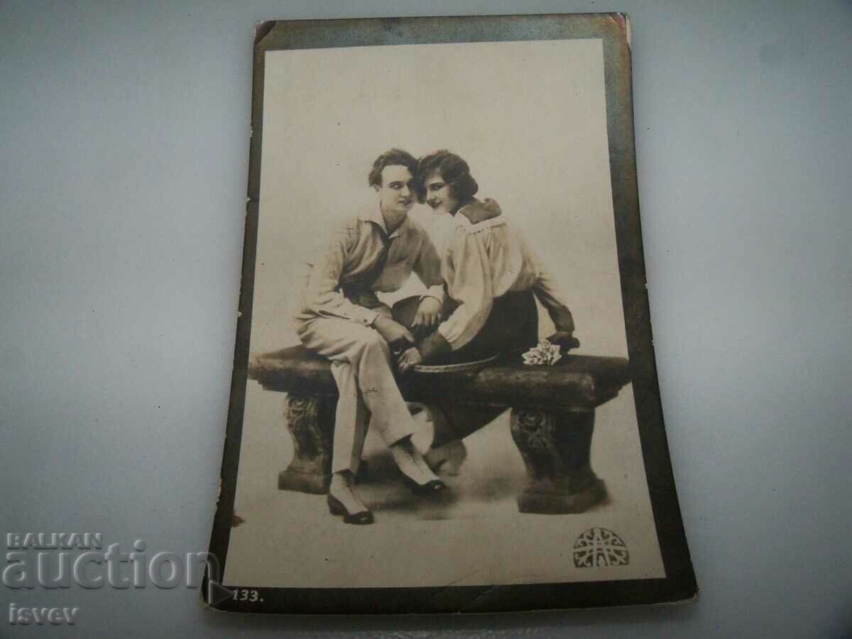 Old romantic postcard from 1926.
