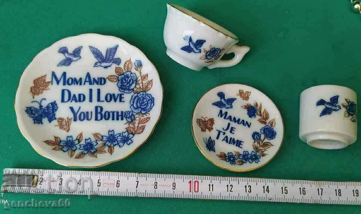 Miniature tea cup set doll house - 6 Miniature tea cup set doll house - 6