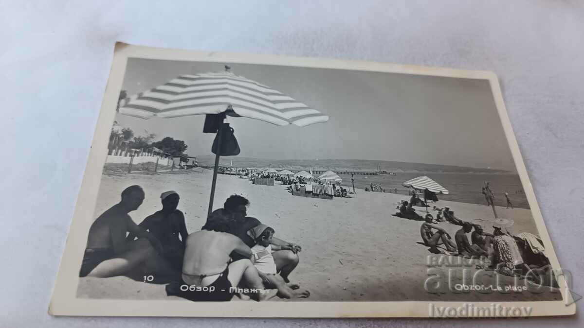 Postcard Overview The Beach 1959