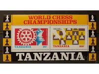 Tanzania 1986 Sports/Chess Block MNH