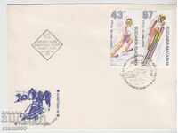 Postal envelope Sports Winter Olympic Games 1992 SKI