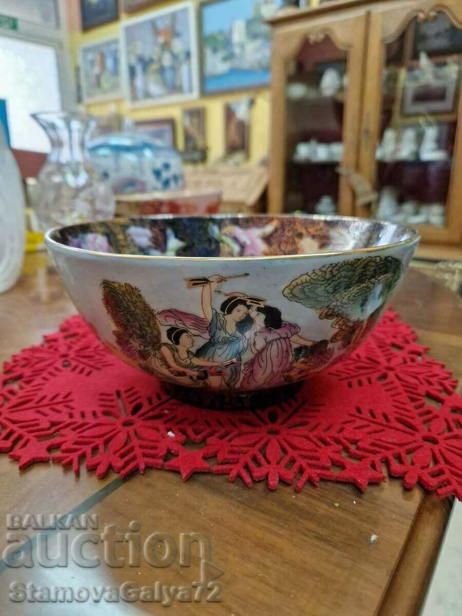 Unique antique Royal Satsuma porcelain bowl