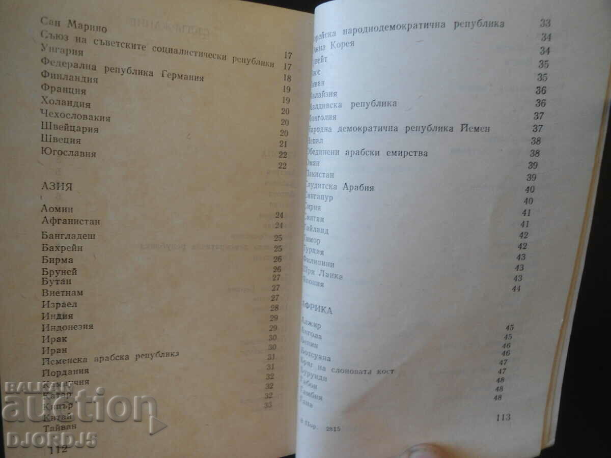 Delivery of Countries of the World 78, Directory
