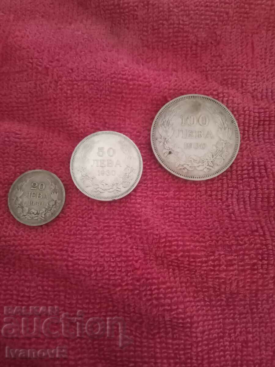 20, 50 and 100 leva 1930 silver