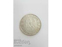 Сребърна Германска монета 5 Райх марки 1934 F