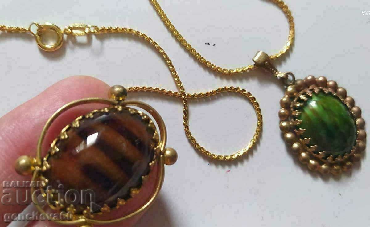 Colier și broșă placate cu aur de Murano vintage - 6 Colier și broșă placate cu aur de Murano vintage - 6