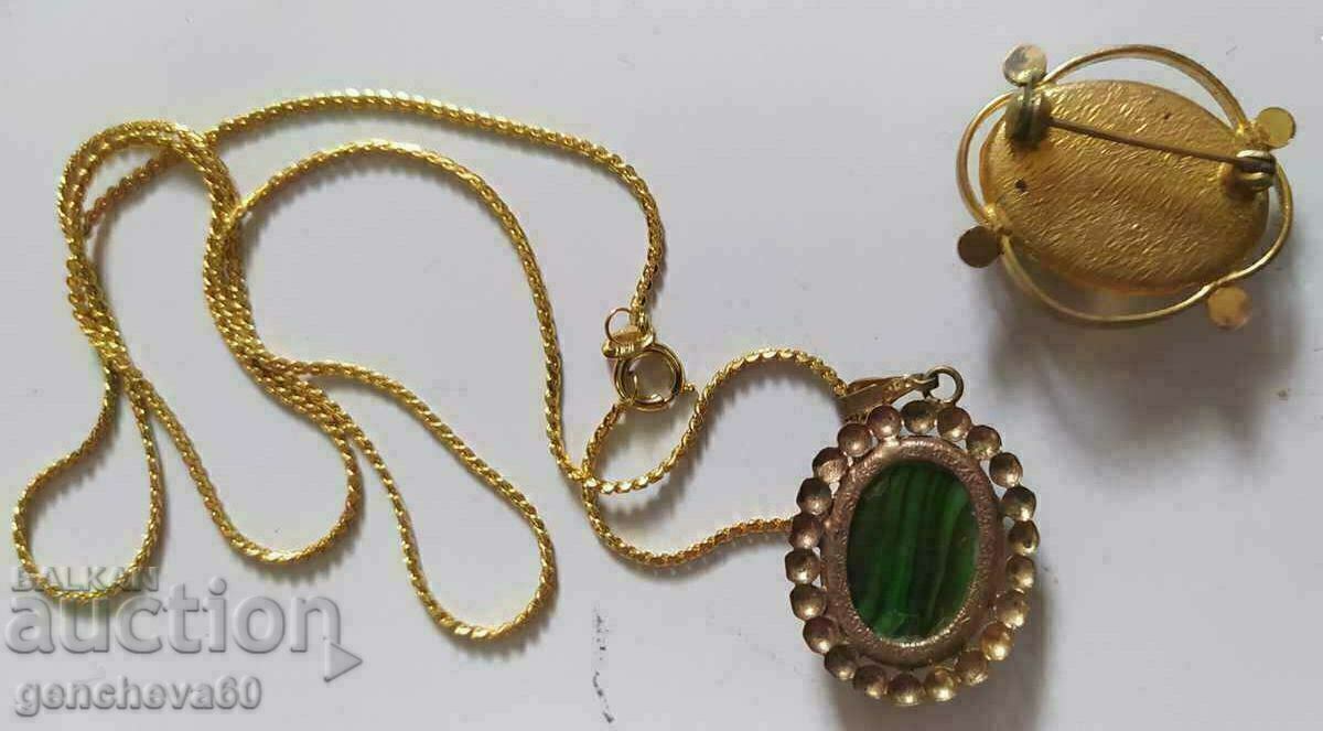 Vintage Murano gold plated necklace and brooch - 7 Vintage Murano gold plated necklace and brooch - 7