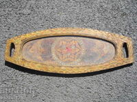 OLD WOODEN PLATE TRAY