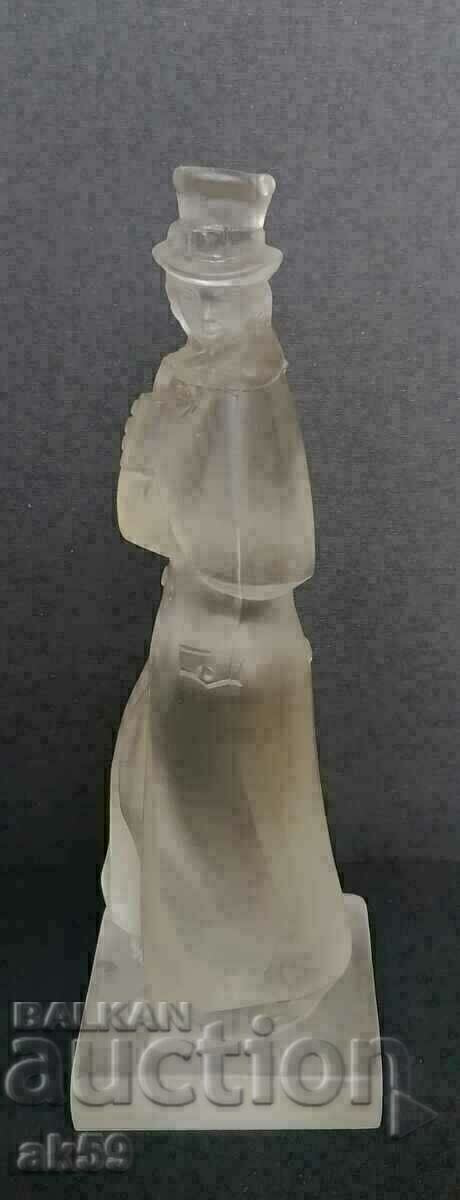 Малка пластика стъклена фигура Арт деко - М. Модел 1930-1940