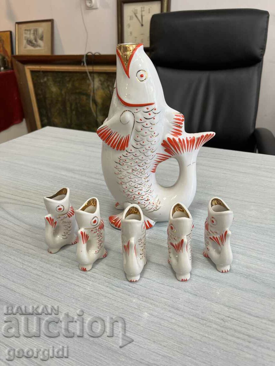 Porcelain service fish / fish. #4466