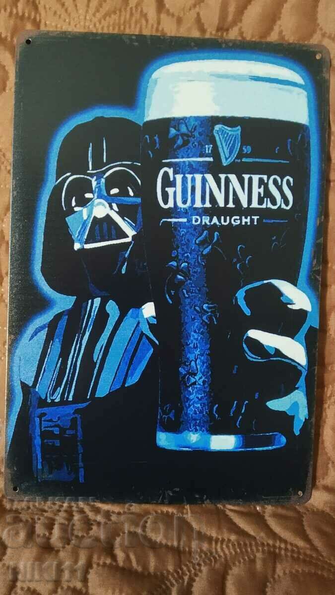 Μεταλλική πινακίδα μπύρας Guinness Darth Vader Star Wars