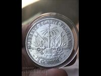 Haiti Colonie Franceză 1 Gourd 1881 Argint