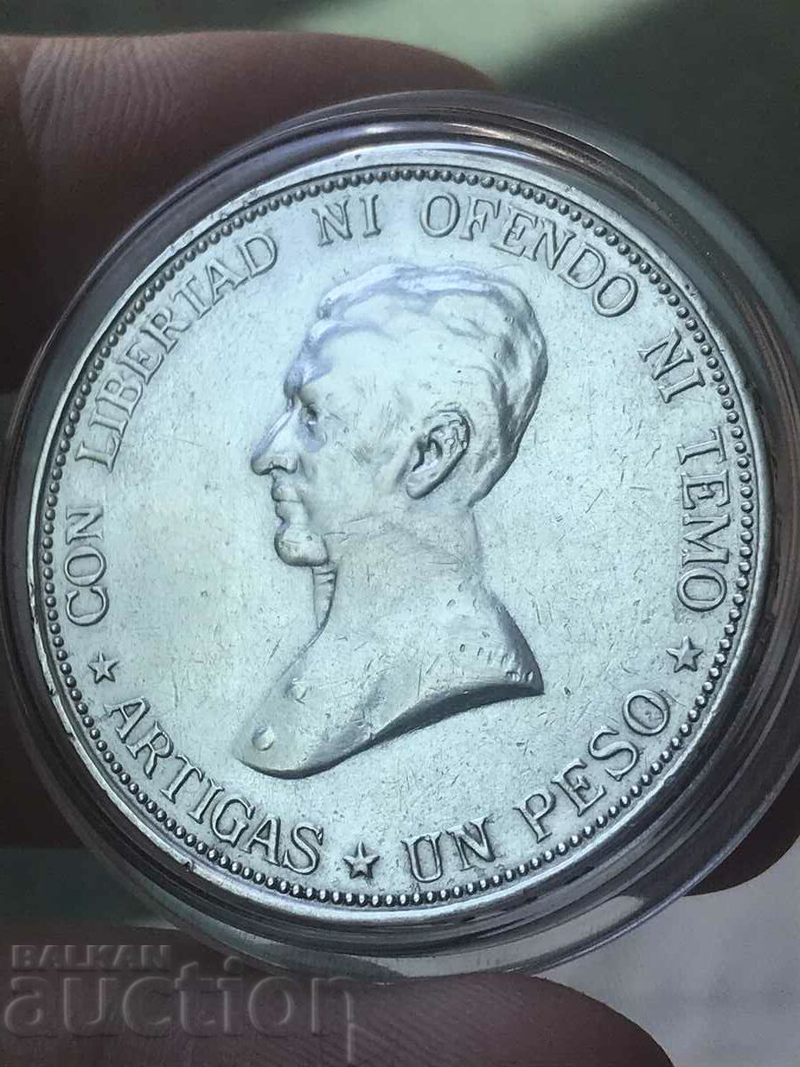Uruguay 1 peso 1917 argint Artigas cu preț 270.00 BGN | € 138.05