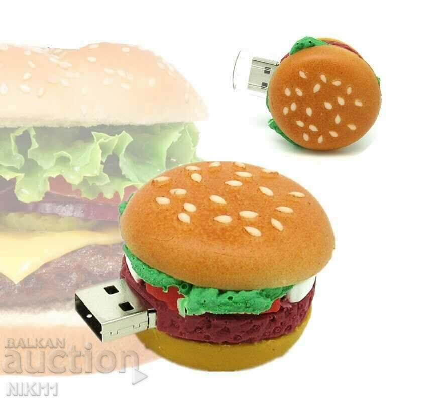 Bottle 32 GB Hamburger, burger USB, flash memory