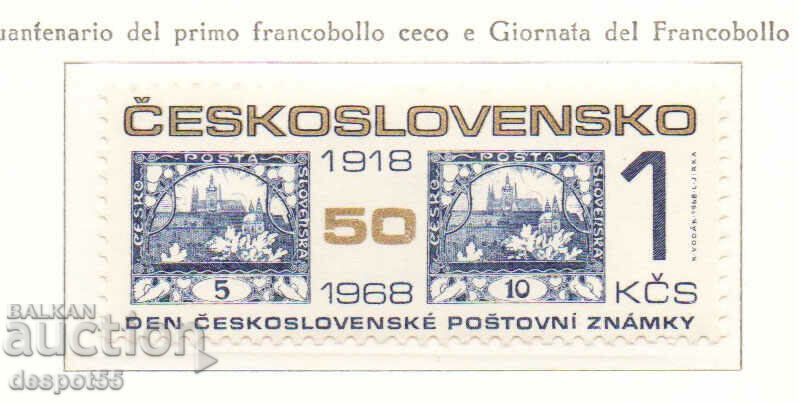 1968. Τσεχοσλοβακία. Ημέρα γραμματοσήμων - Ιωβηλαίο.