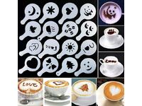 16 pcs. Forms, templates for coffee, cappuccino, milk sweets