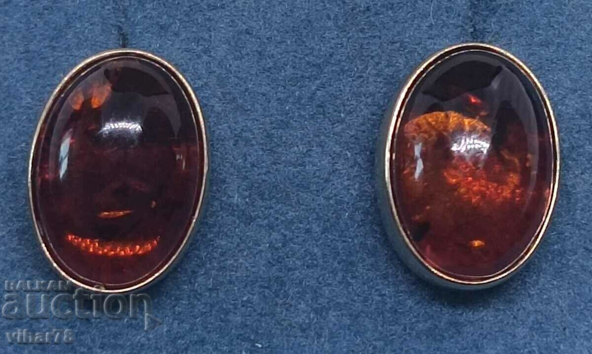 Δημοπρασία Πανέμορφα σκουλαρίκια από χρυσό 9k/375 με κεχριμπάρι Δημοπρασία Πανέμορφα σκουλαρίκια από χρυσό 9k/375 με κεχριμπάρι