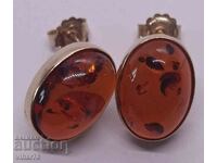 Beautiful 9k/375 gold earrings with amber