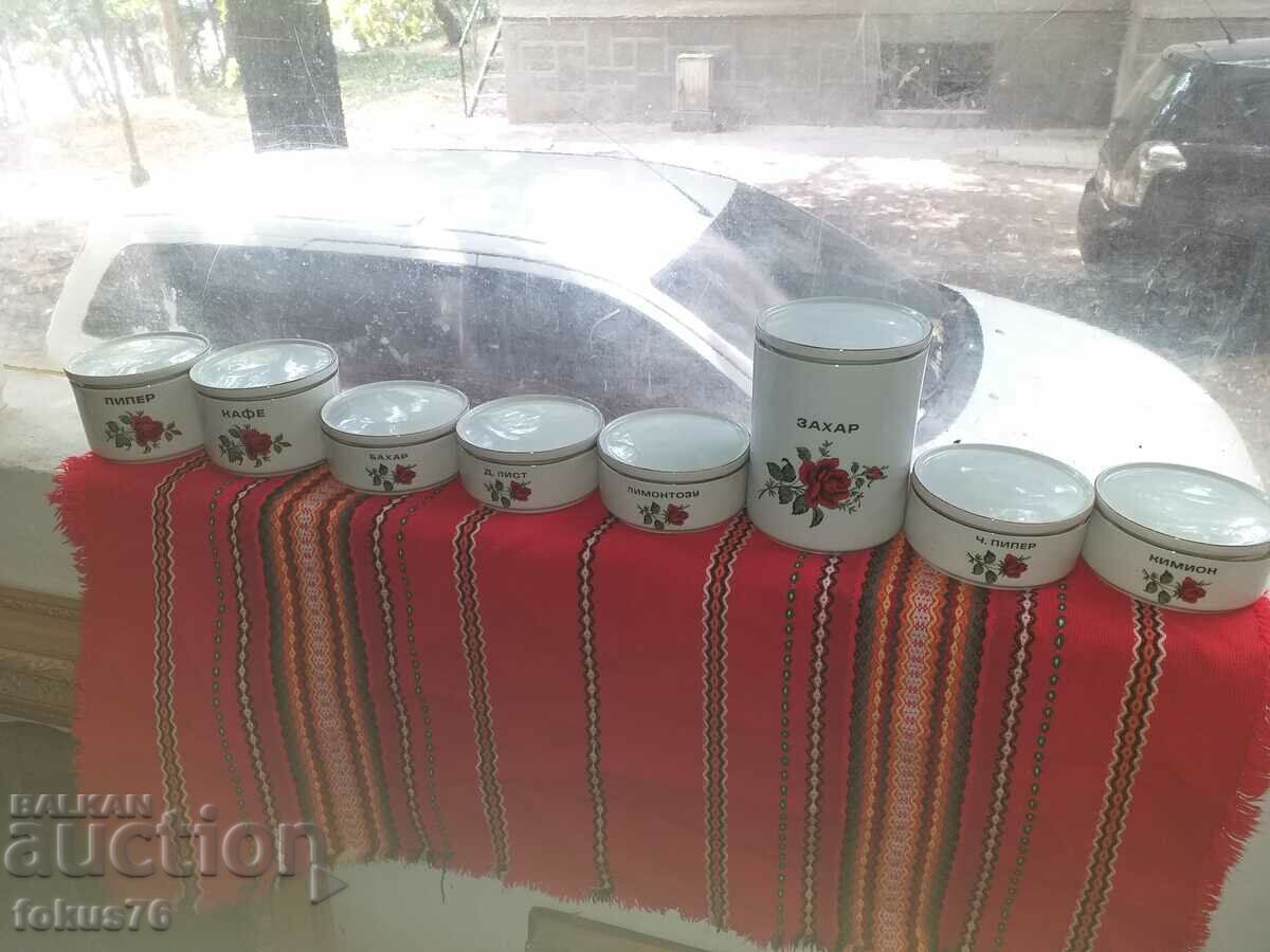 Bulgarian porcelain spice jars