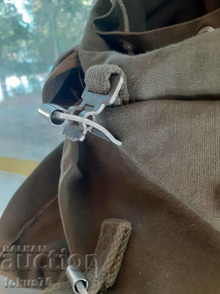 Old Army Military Rucksack with Metal Samar Stamps - 6 Old Army Military Rucksack with Metal Samar Stamps - 6