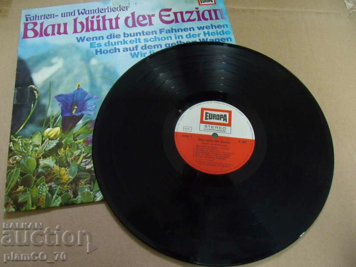 #*7105 old gramophone record - Blau Bluht der Enzian with price 5.00 BGN | € 2.56