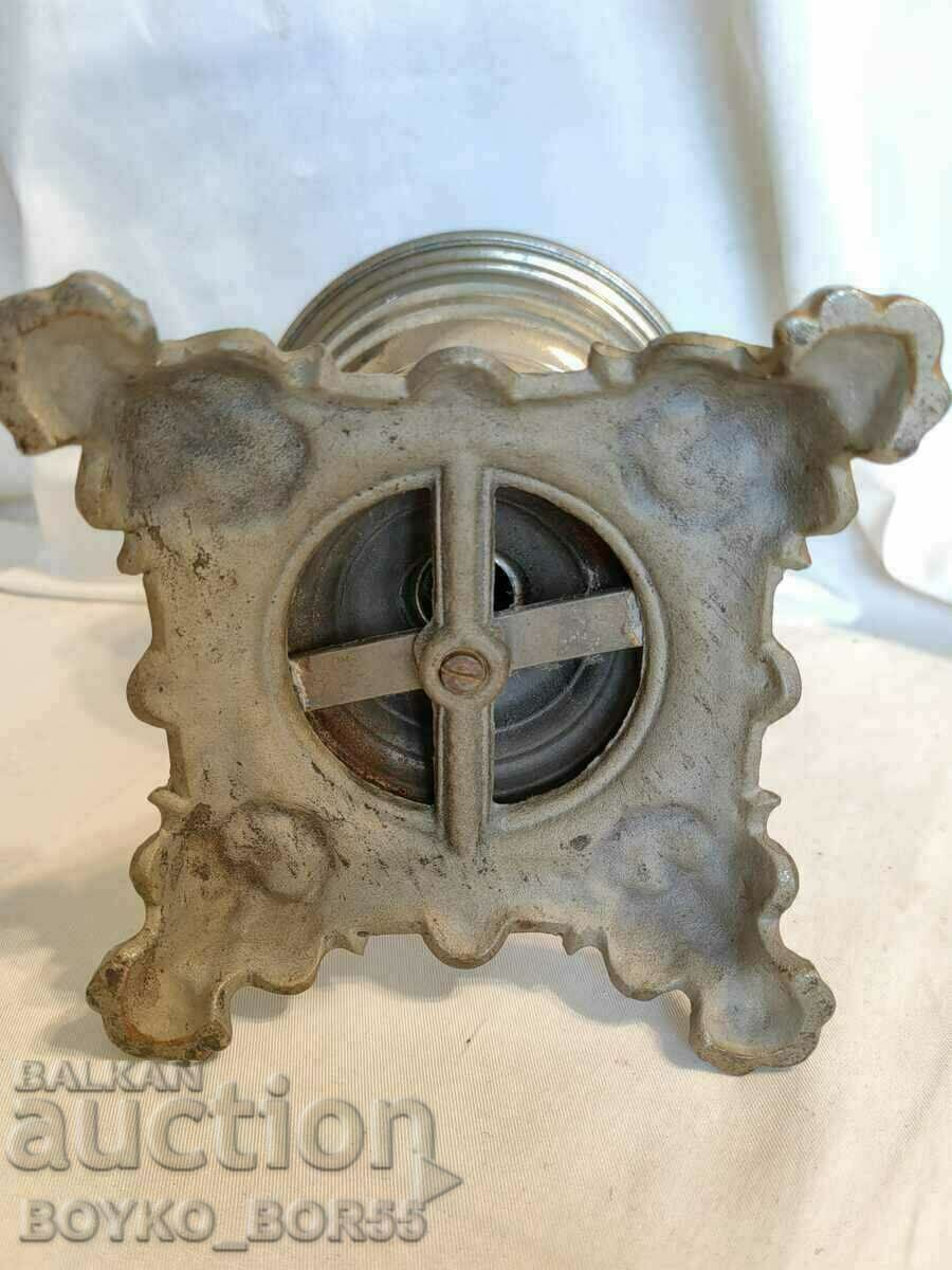 Auction  Antique Bronze Austrian DITMAR Gas Lamp with Bottle