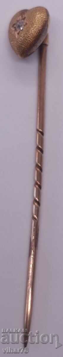 Delivery of Gold pin 9k/375 with diamond Delivery of Gold pin 9k/375 with diamond