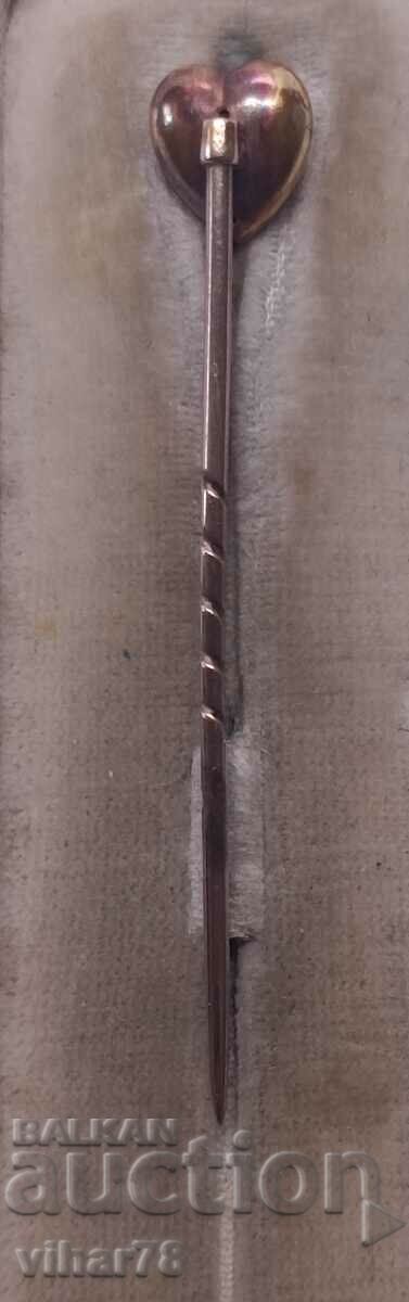 Gold pin 9k/375 with diamond - 6 Gold pin 9k/375 with diamond - 6