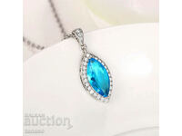 Κολιέ με ακουαμαρίνα και ζιρκόνια