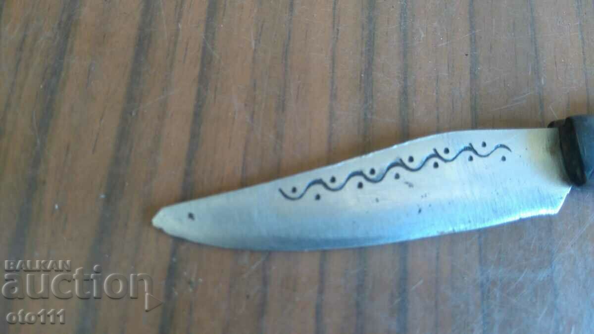 OLD KNIFE PERCH, JAY, BUFFALO HORN, FILLING with price 40.00 BGN | € 20.45 OLD KNIFE PERCH, JAY, BUFFALO HORN, FILLING with price 40.00 BGN | € 20.45