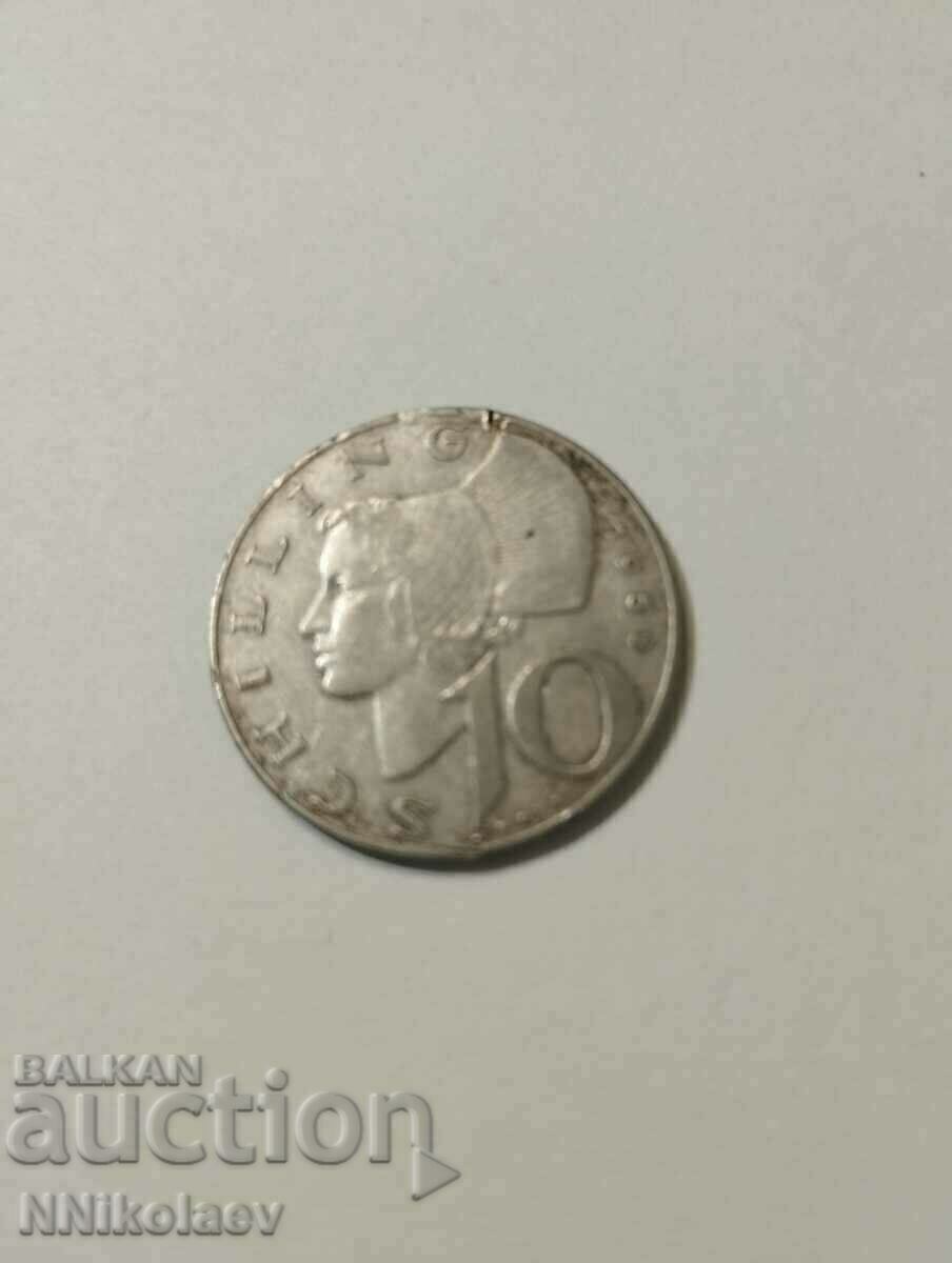 Austria 10 Shillings 1958 Silver with price 14.50 BGN | € 7.41 Austria 10 Shillings 1958 Silver with price 14.50 BGN | € 7.41
