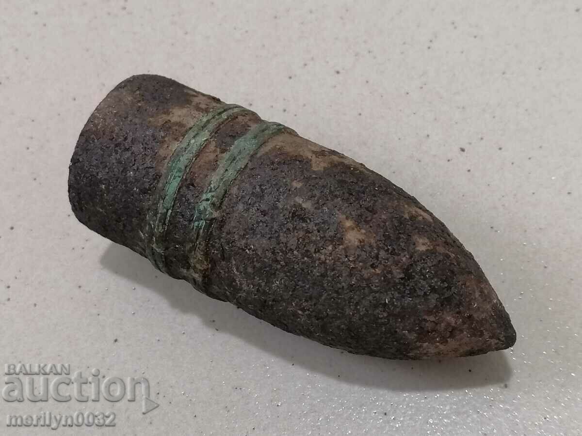 Auction 35mm Projectile Shell Bullet Case Air Defense WW2 UNSAFE Auction 35mm Projectile Shell Bullet Case Air Defense WW2 UNSAFE