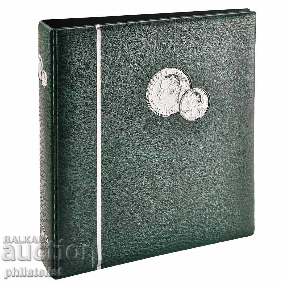 Album Leuchtturm NUMIS cu 5 frunze verzi