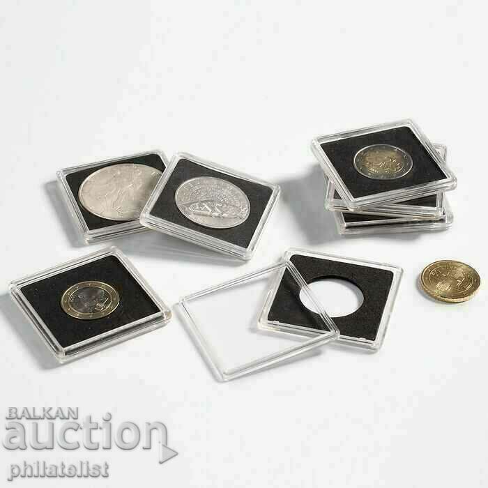 Square capsules for coins QUADRUM - 34 mm, 10 pcs.