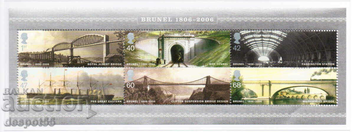 2006 Marea Britanie. 200 de ani de la naștere. al ing. Isambard Brunel