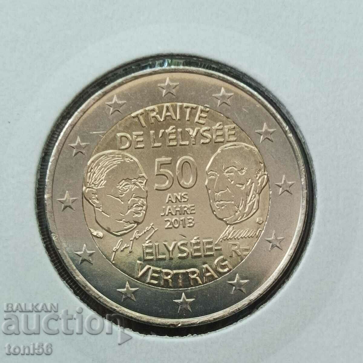 Франция 2 евро 2013 - Елисейски договор
