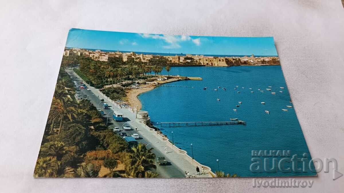 Carte poștală Tripoli Strada Adrian Pelt 1968