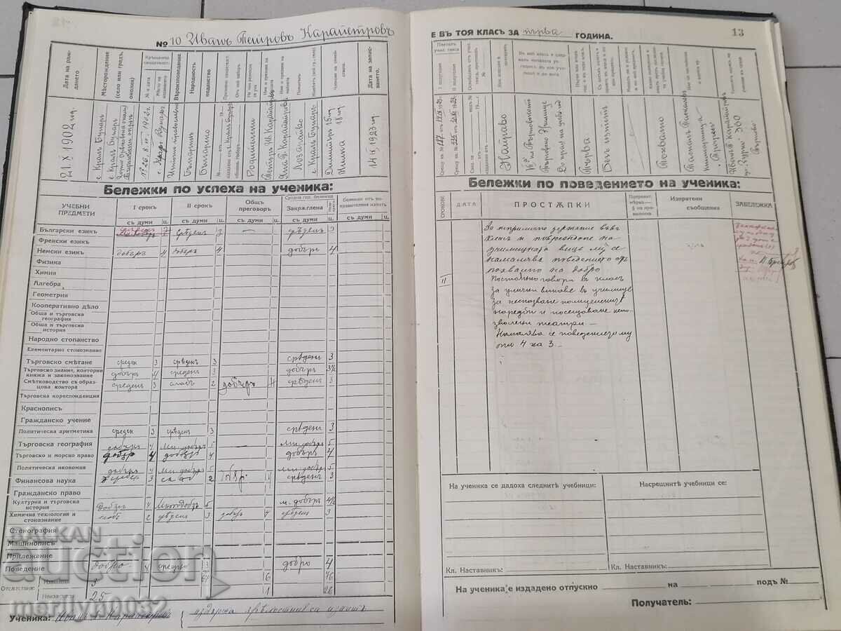 Παράδοση Τετράδιο βιβλίου ημερολογίου δασκάλου για την 8η τάξη 1923-24 ετών Παράδοση Τετράδιο βιβλίου ημερολογίου δασκάλου για την 8η τάξη 1923-24 ετών